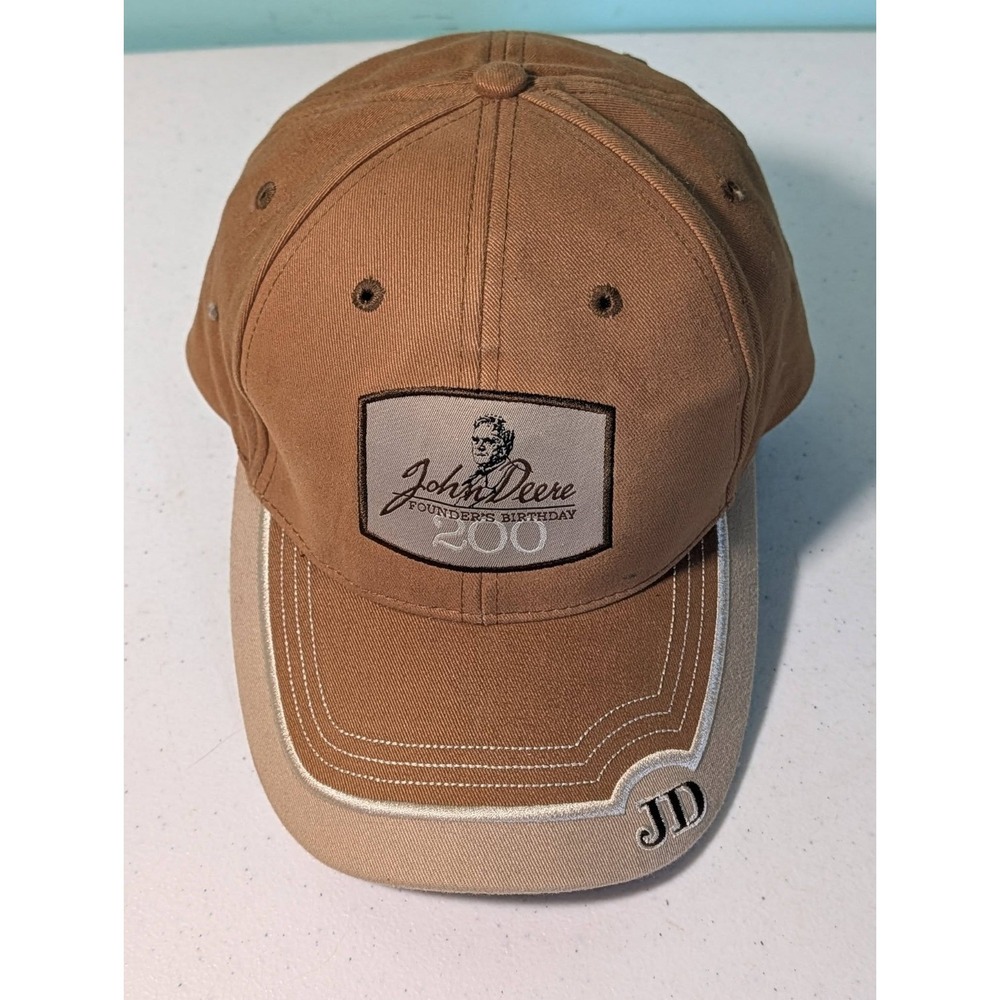 John Deere Founders Birthday 200 Years Embroidered Strap Back Hat Vintage 2004